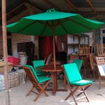 Set Kursi Meja Taman Dengan Payung Jati Jepara