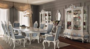 Set Meja Kursi Makan Mewah Ukiran Jepara