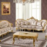 Set Kursi Sofa Tamu Gold Ukiran Jepara